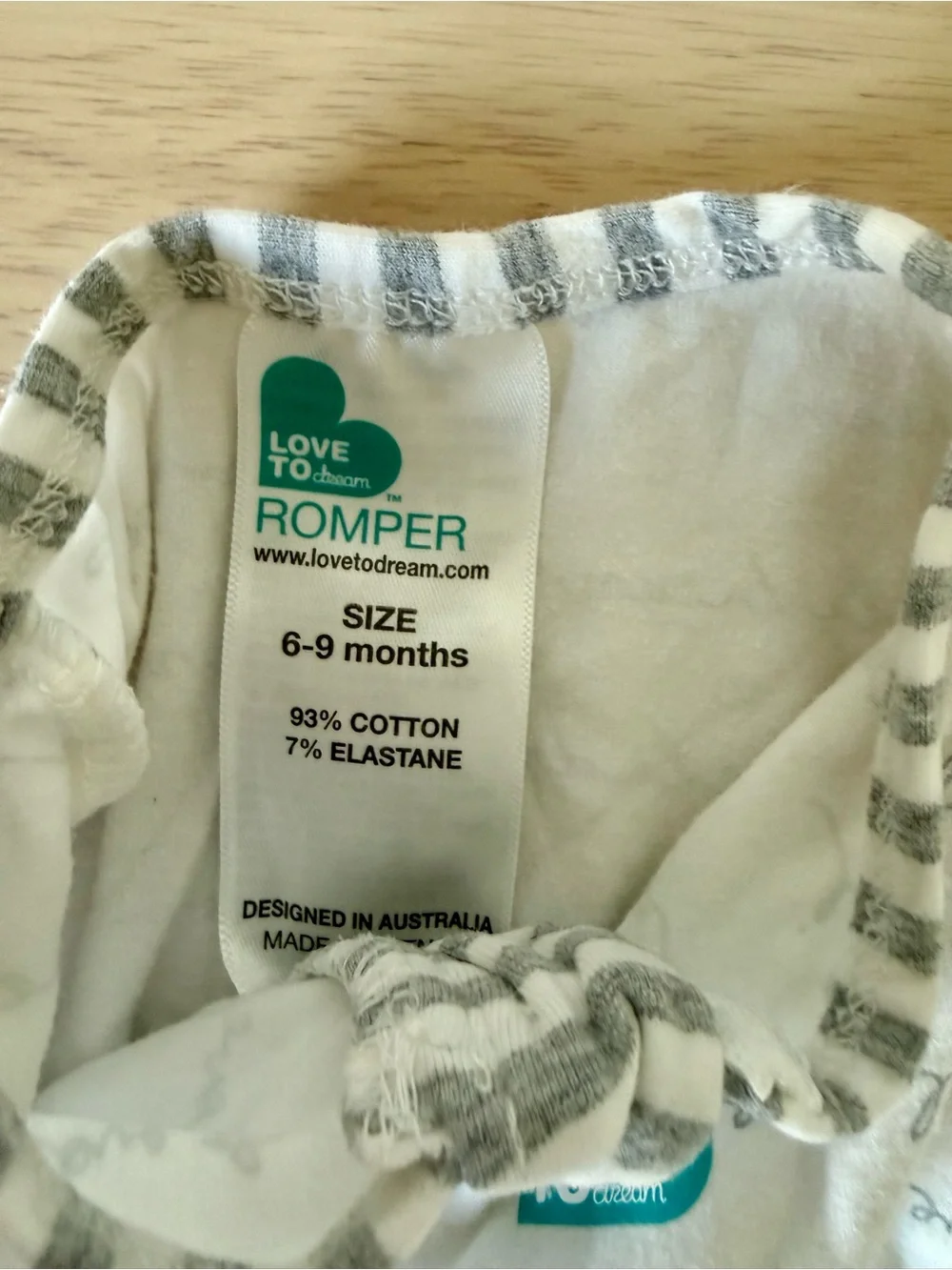 Love to dream month romper